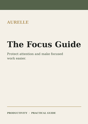 The Focus Guide cover — Aurelle Digital