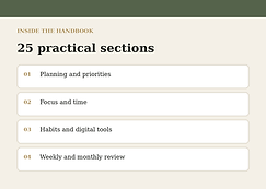 The Complete Productivity Handbook — Contents