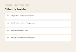 Get More Done With ChatGPT at Work — Contents