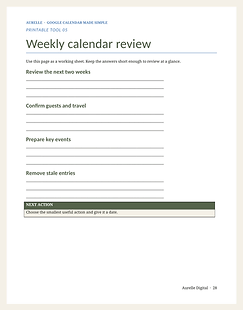 Get a Grip on Google Calendar — Weekly Calendar Review
