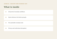 ChatGPT for Everyday Life — Contents
