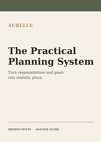 The Practical Planning System cover — Aurelle Digital