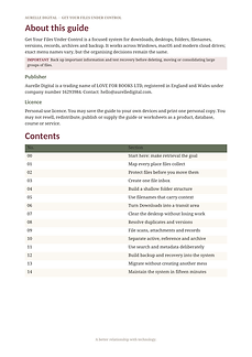 Get Your Files Under Control — Contents
