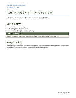Tame Your Gmail — Weekly Inbox Review
