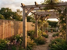 Garden Pergola & Fencing after — LN Carpentry LTD, Fencing, Gloucester