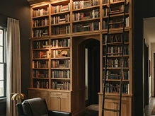 Library Shelving & Panelling after — LN Carpentry LTD, Bespoke Shelving, Gloucester