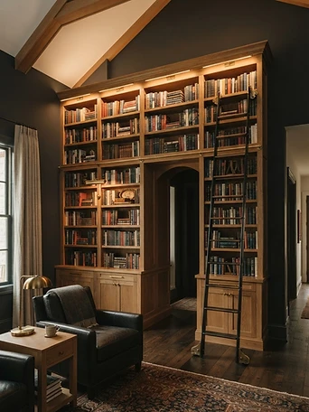 Floor-to-Ceiling Library — Bespoke Shelving by LN Carpentry LTD, carpenter & joiner Gloucester
