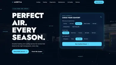 Aervia template preview