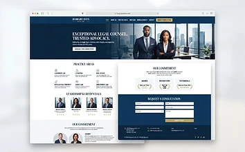 Professional Services Website Concept — desktop homepage design mockup