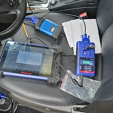 Autel diagnostic tablet programming a key on the passenger seat