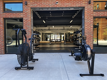 Completed installation — Outdoor patio equipment & open-air access