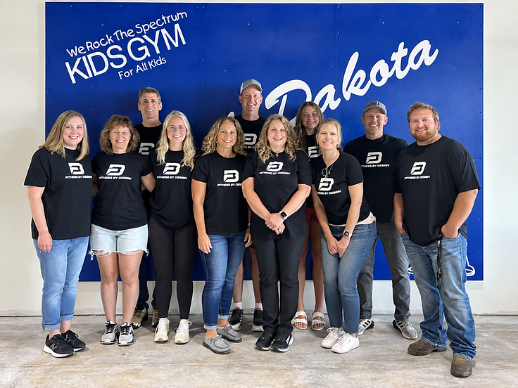 Fitness By Design team at We Rock the Spectrum Kids Gym
