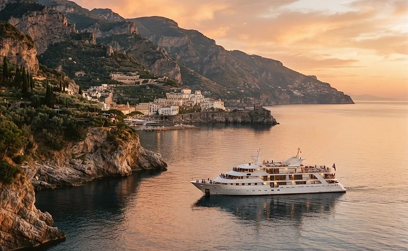Storied coastlines gliding past at the waterline