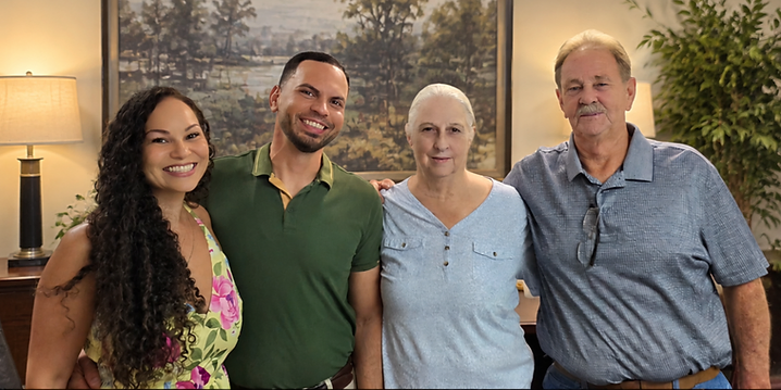 Judy and John Denman with Versatile Automotive owners Stephanie and Fernando Nando Núñez during the October 2026 ownership transition.
