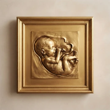 Gold embossed photograph