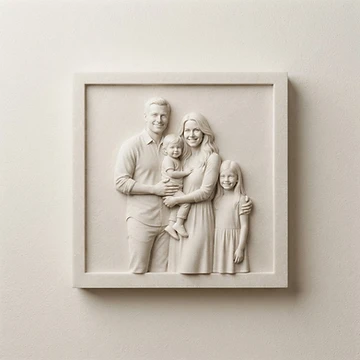 Stone embossed photograph