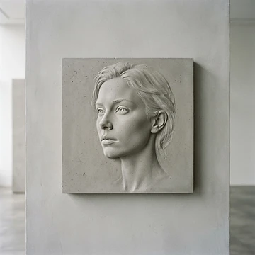 Cement embossed photograph