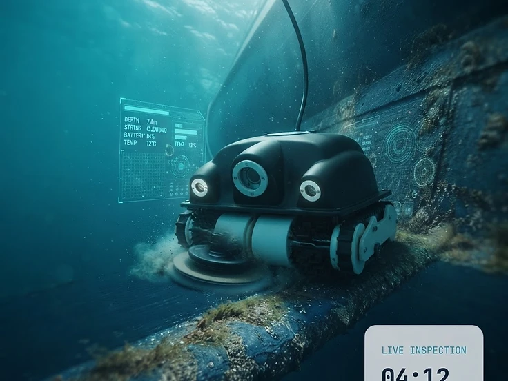 Robot HullCare en intervention sur la coque
