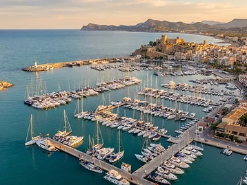 Marina de Dénia vue du ciel