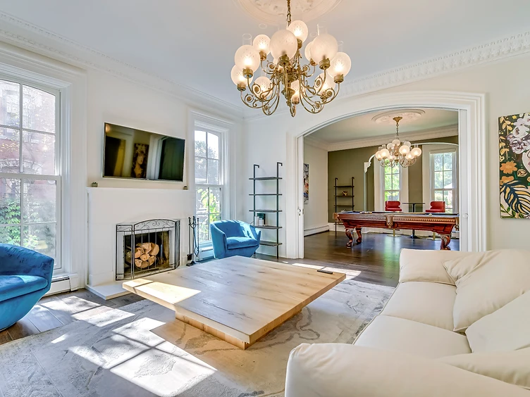 Beautifully styled Airbnb living room interior