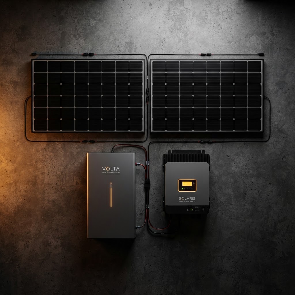 Solar kit flatlay