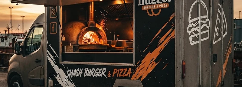 Huggets food truck med vedeldad pizzaugn
