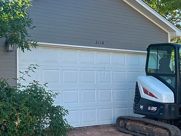 Completed garage door replacement on a Northern Colorado home