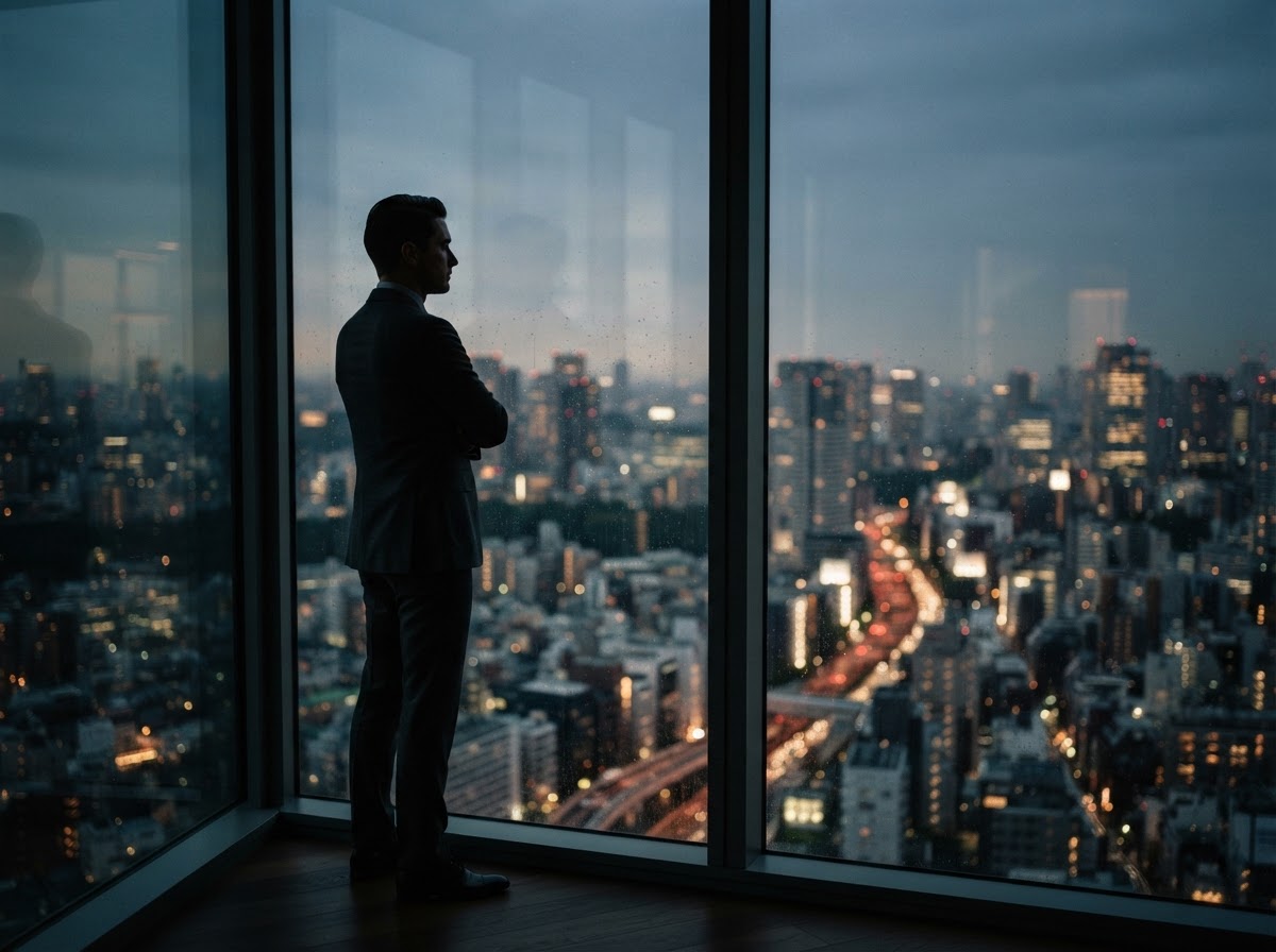 Professional contemplating their wealth strategy