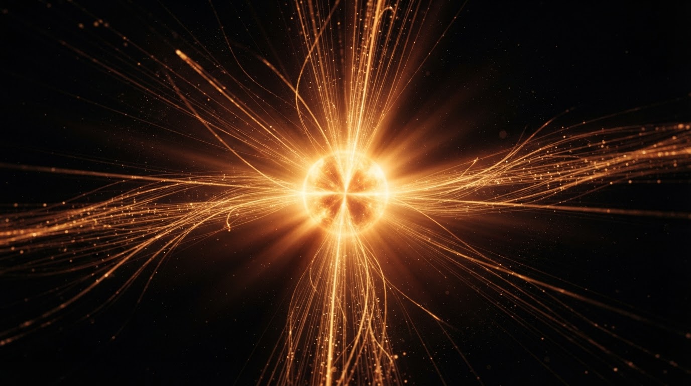 Light converging into a single beacon