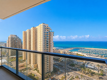 Ashkelon marina and Mediterranean sea view