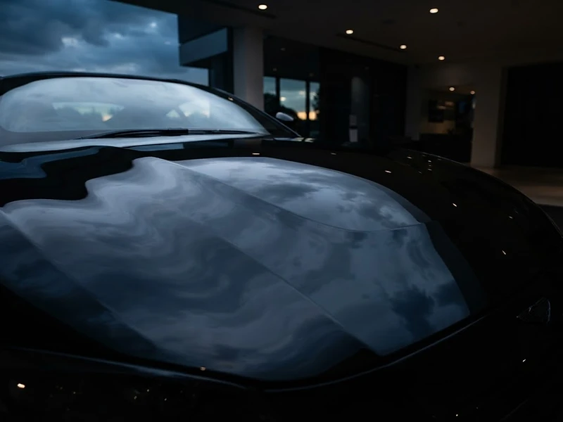 Premium black car with a mirror-like detailing finish by Prime Finish Detailing