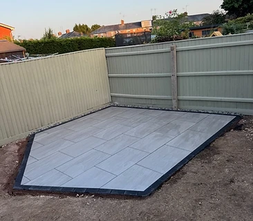 Corner Porcelain Patio