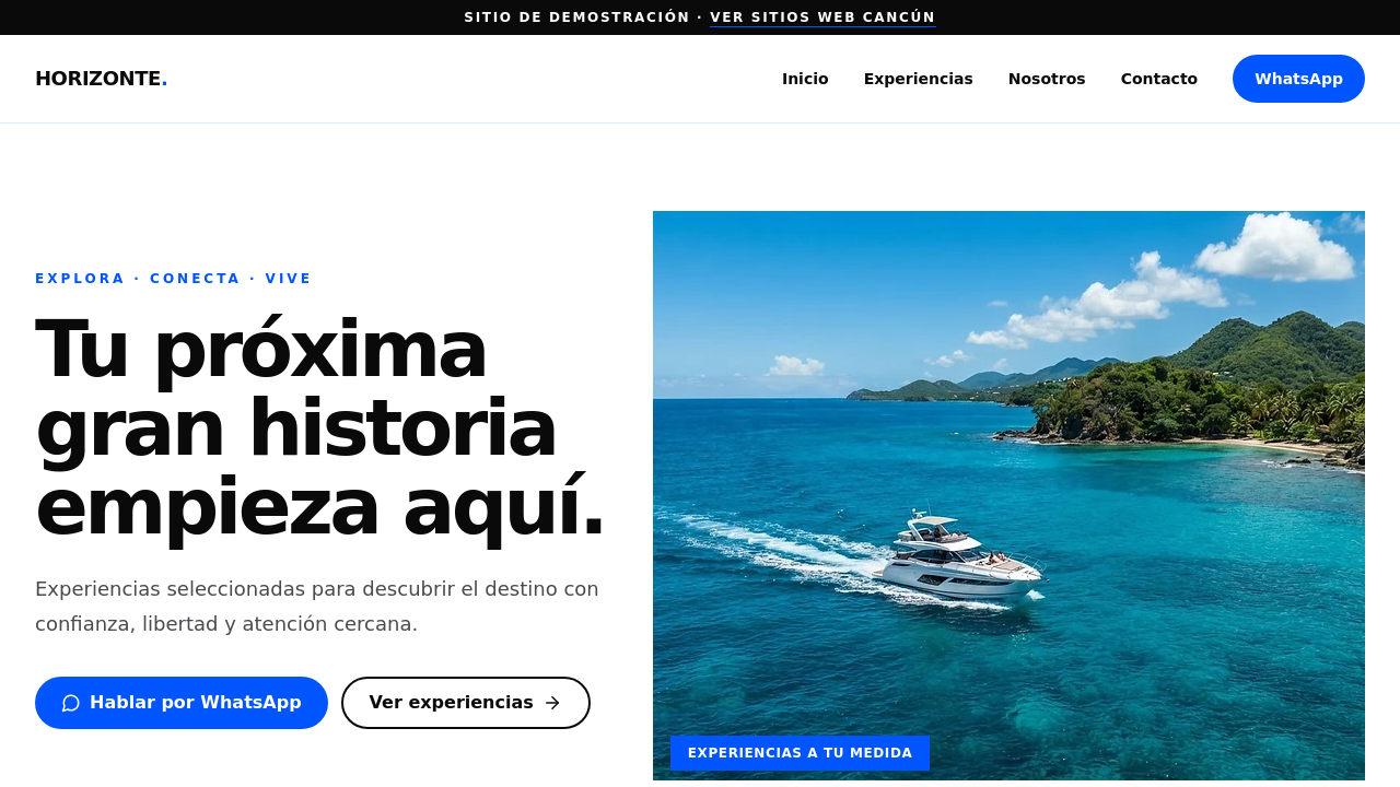 03 – Experiences / Tours Master template preview
