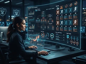 A digital interface showing professional analytics and stats for virtual sports athletes in the SimWin league.