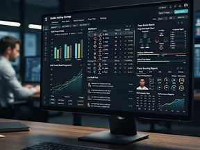 A professional digital sports analysis display showing team roster metrics and draft board analytics.