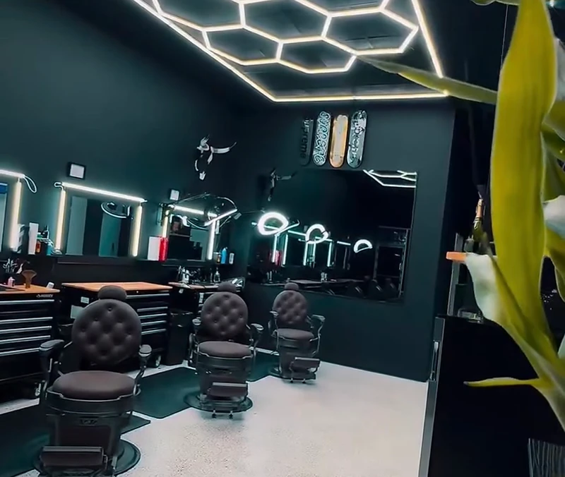 HTX Domain Barbershop interior