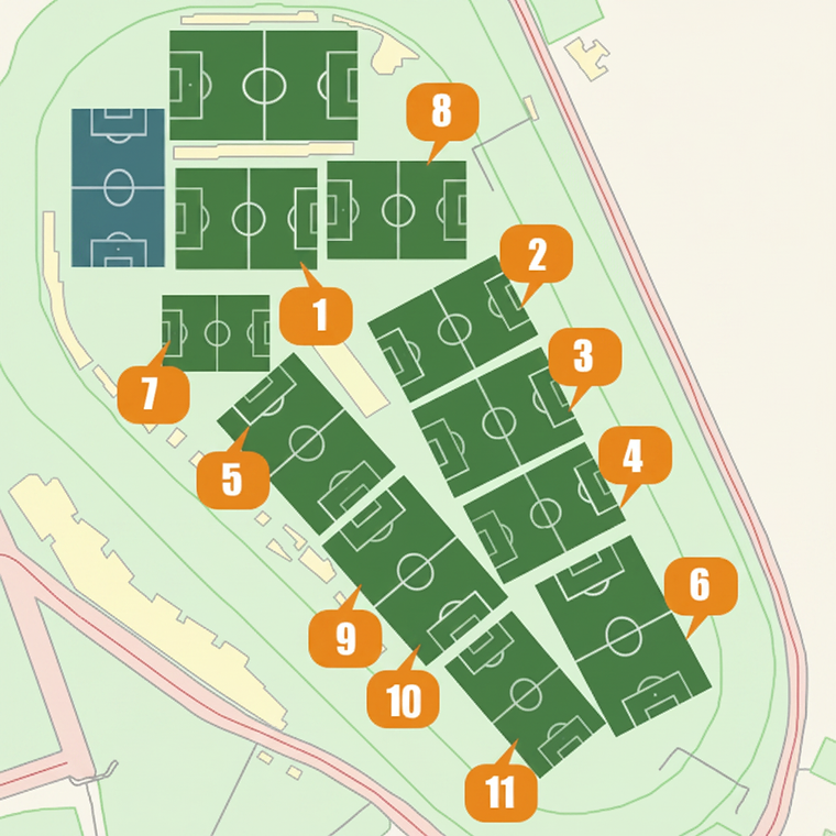 Pitch map of Happy Valley Sports Ground