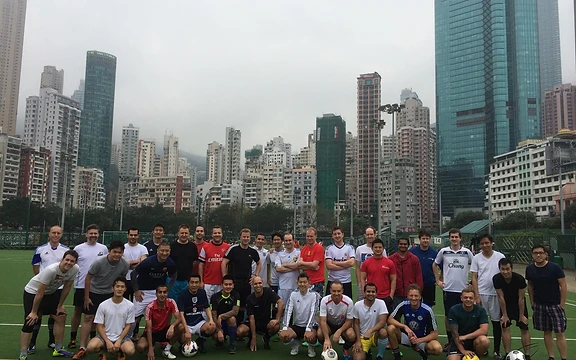 Casual Football Network players on a Hong Kong pitch