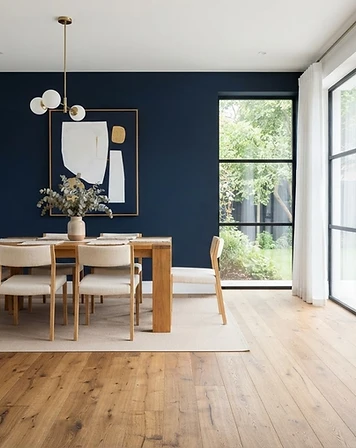 Navy Accent Dining Room