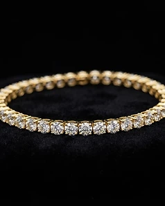 11.4ctw Moissanite Tennis Bracelet 14K Yellow Gold — Bracelet available at Teglex Store