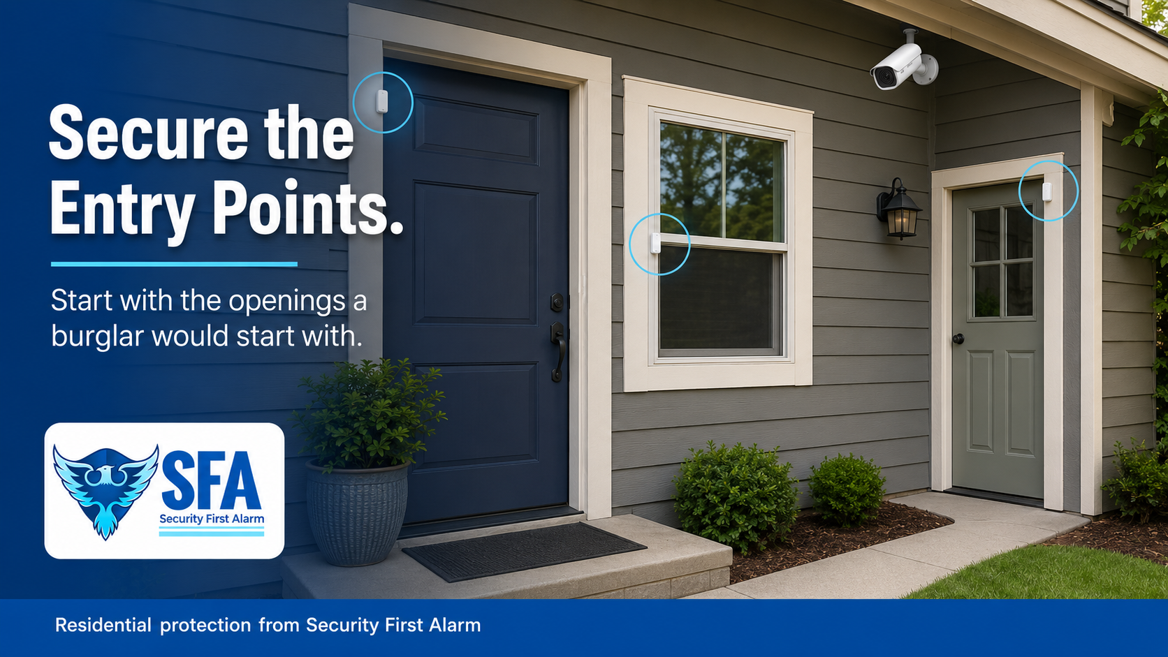 Residential door and window security protection