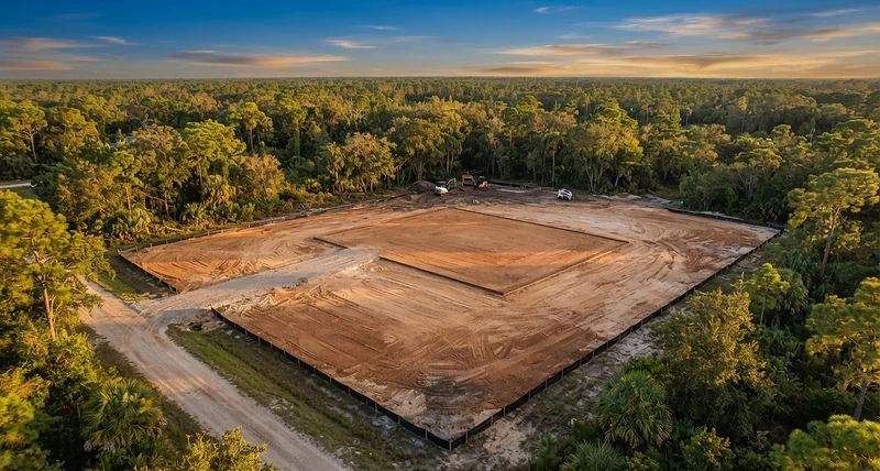 Graded Florida property ready for construction