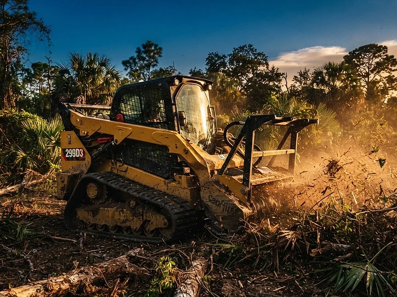 JBJ skid steer forestry mulching overgrown Florida land