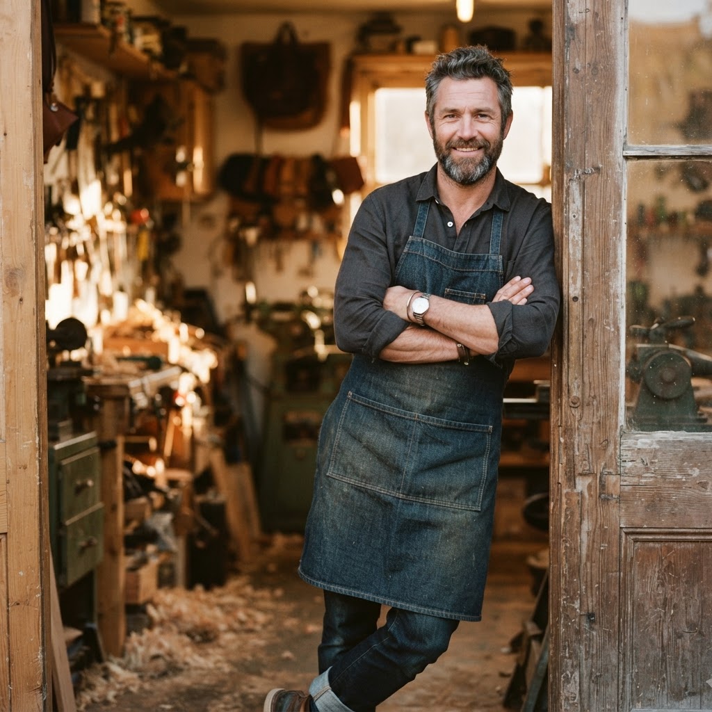 A small business owner in his workshop
