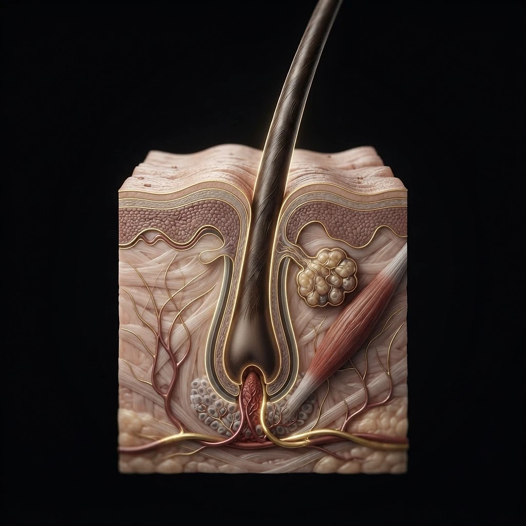 Folículo — Fólículo sano