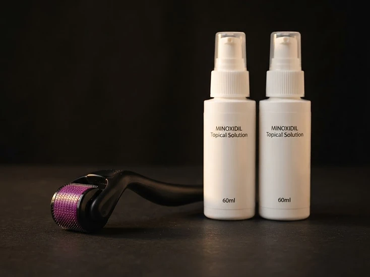 Dermaroller y solución tópica de Minoxidil al 5%