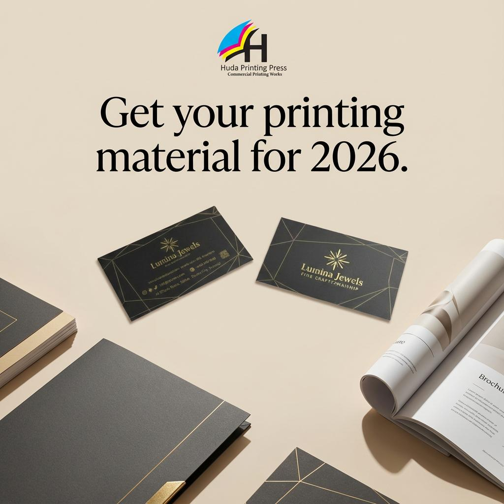 Lumina Jewels business cards and folder