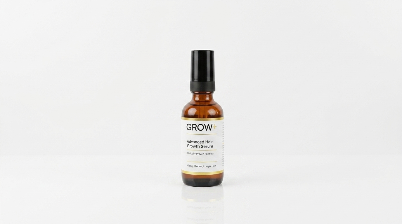 GROW+ Serum Label
