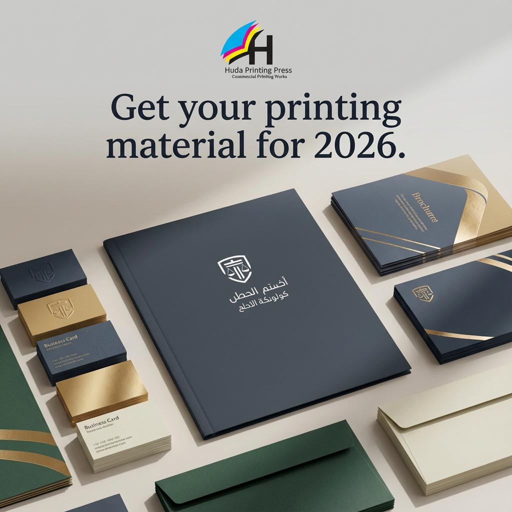Navy corporate folder and business cards
