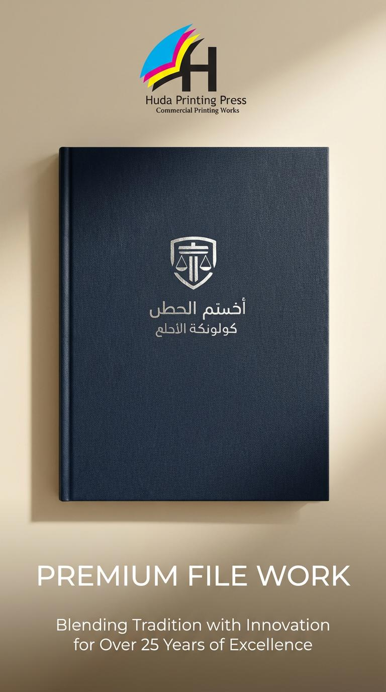 Premium navy file folder